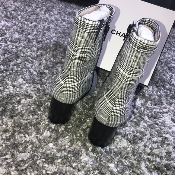 Jeffrey Campbell Sport Plaid Pointy Toe Bootie in Gray - Picture 12 of 17